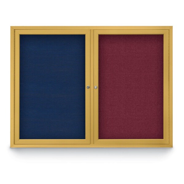 United Visual Products Corkboard, Cloud/Bronze, 72" X 36" UV407-BRONZE-CLOUD - main